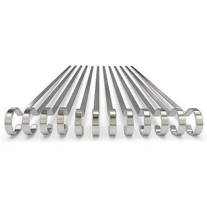 Premium 12-Inch Stainless Steel BBQ Skewers – 12 Pack