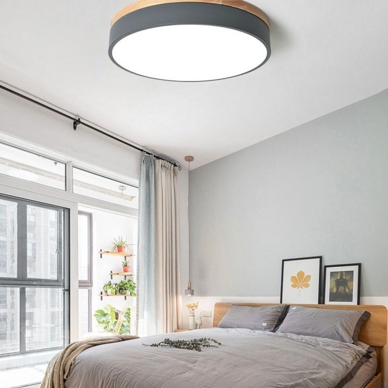 Indoor LED Ceiling Light Fixture - Round Design with Dimmable Feature