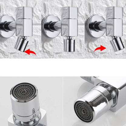 Modern Round Wall-Mounted Bathroom Faucet Handle in Solid Brass