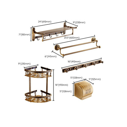 Brass Bathroom Hardware Set – Traditional Accessory Fixtures