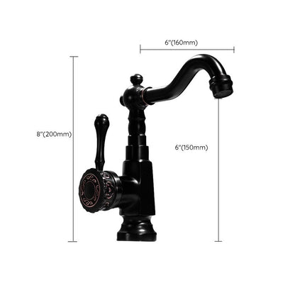Glamorous Sink Faucet with Swivel Spout and Lever Handle