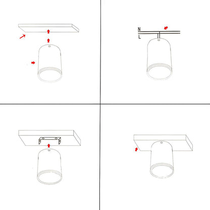 Recessed LED Ceiling Light Fixture in Aluminum