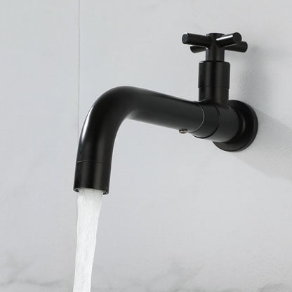 Contemporary Wall-Mounted Bathroom Faucet with Single Handle and One Hole