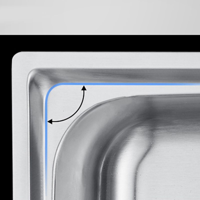 Contemporary Kitchen Sink with Drain Kit - Dirt Resistant Vanity Design