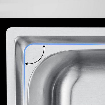 Contemporary Kitchen Sink with Drain Kit - Dirt Resistant Vanity Design