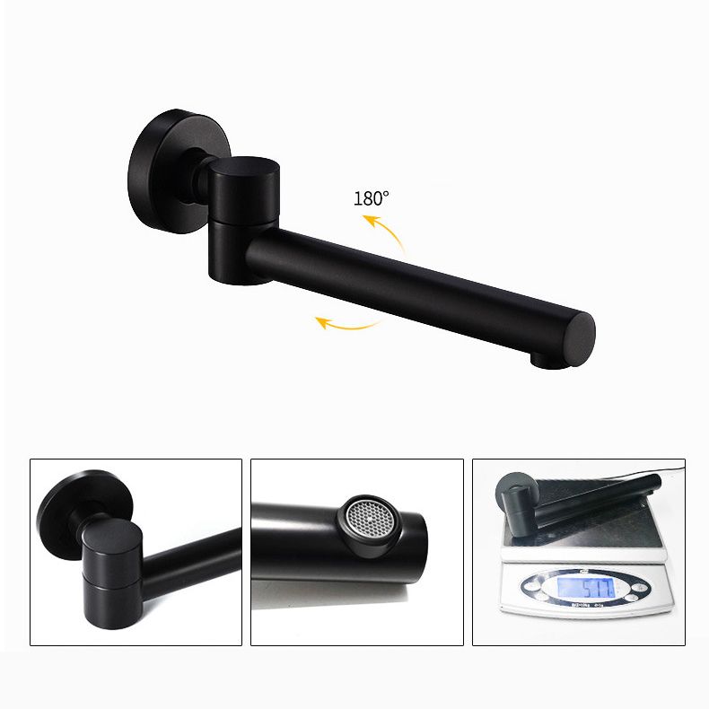 Wall-Mounted Industrial Bathroom Faucet with 2-Hole Swivel Spout
