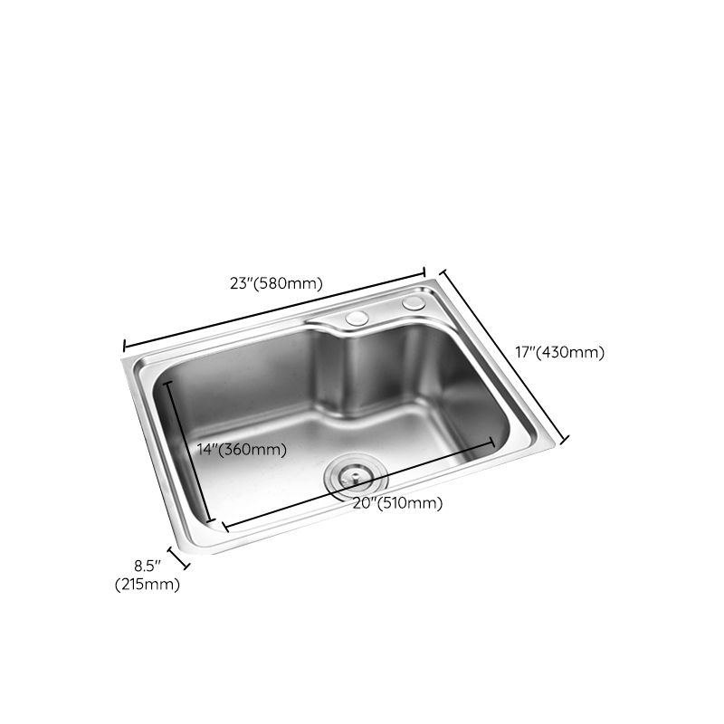 Contemporary Kitchen Sink with Drain Kit - Dirt Resistant Vanity Design