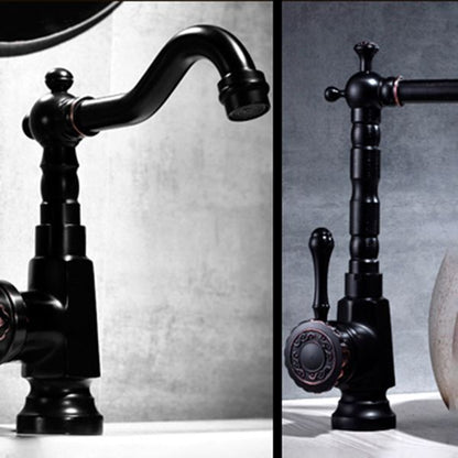 Glamorous Sink Faucet with Swivel Spout and Lever Handle