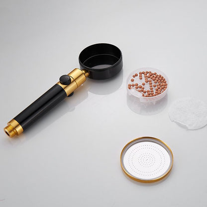 Adjustable Round Handheld Shower Head with Hose and Wall Mount