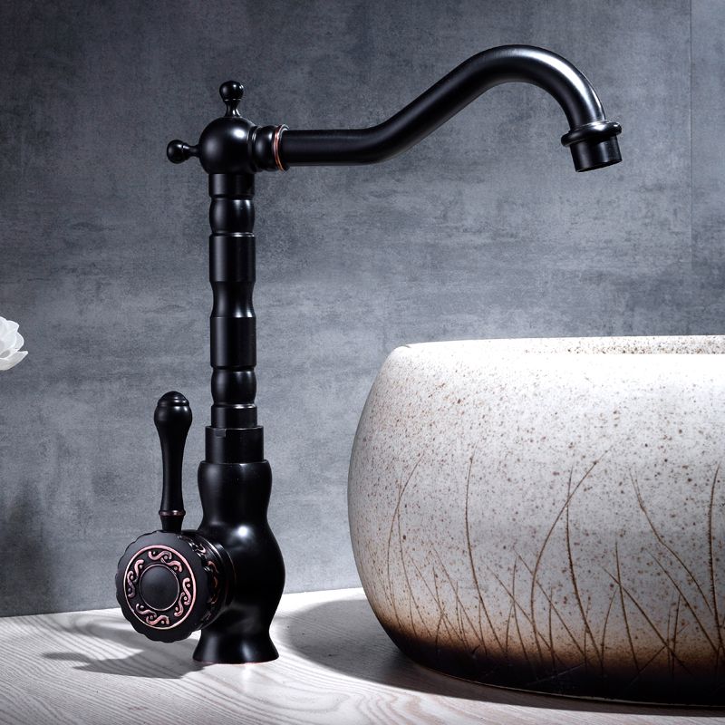 Glamorous Sink Faucet with Swivel Spout and Lever Handle