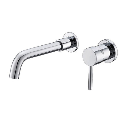 Wall-Mounted Industrial Bathroom Faucet with 2-Hole Swivel Spout