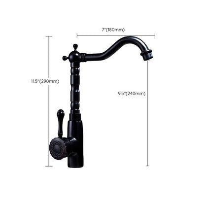 Glamorous Sink Faucet with Swivel Spout and Lever Handle