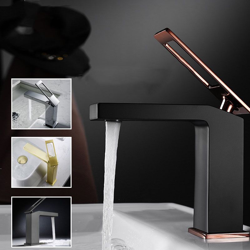 Glam Style Sink Faucet for Bathroom with Lever Mixer