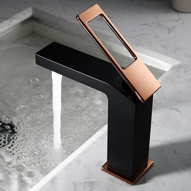 Glam Style Sink Faucet for Bathroom with Lever Mixer
