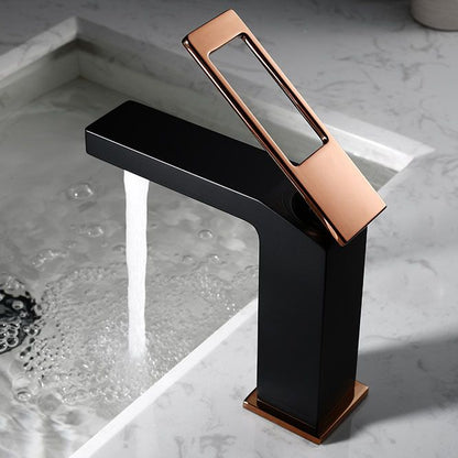 Glam Style Sink Faucet for Bathroom with Lever Mixer