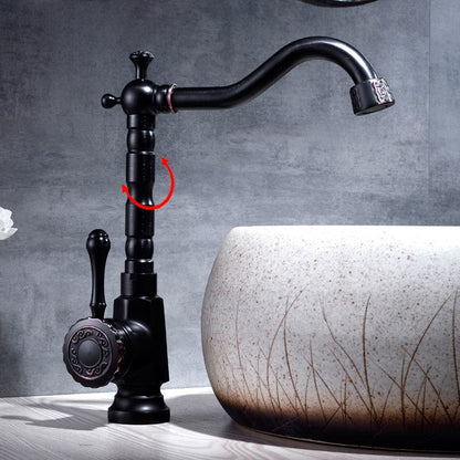 Glamorous Sink Faucet with Swivel Spout and Lever Handle