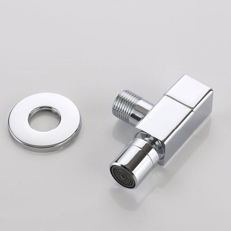 Modern Round Wall-Mounted Bathroom Faucet Handle in Solid Brass
