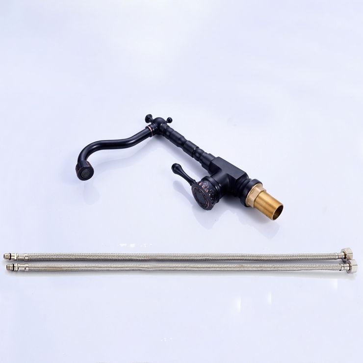 Glamorous Sink Faucet with Swivel Spout and Lever Handle
