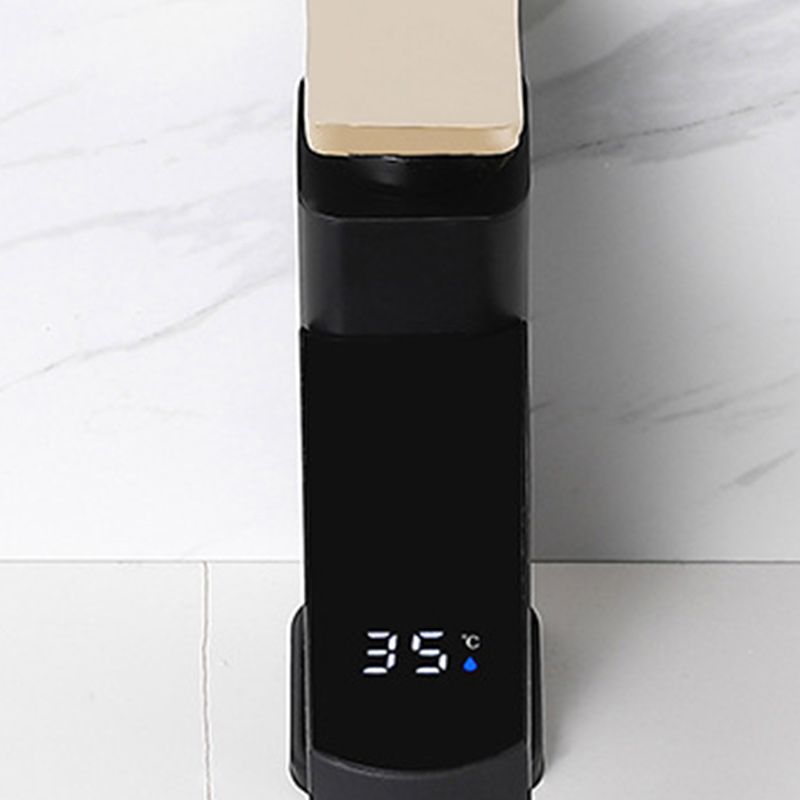 Modern Bathroom Sink Faucet with Digital Display – Low Arch Monochrome
