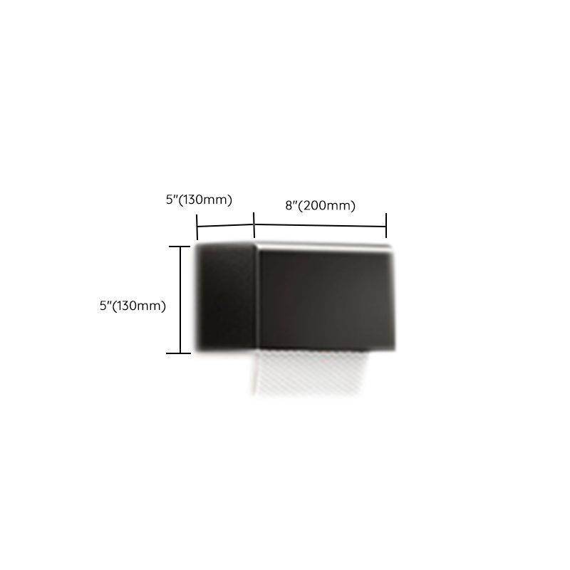 Contemporary Matte Black Bathroom Accessory Set with Shelf and Towel Holder
