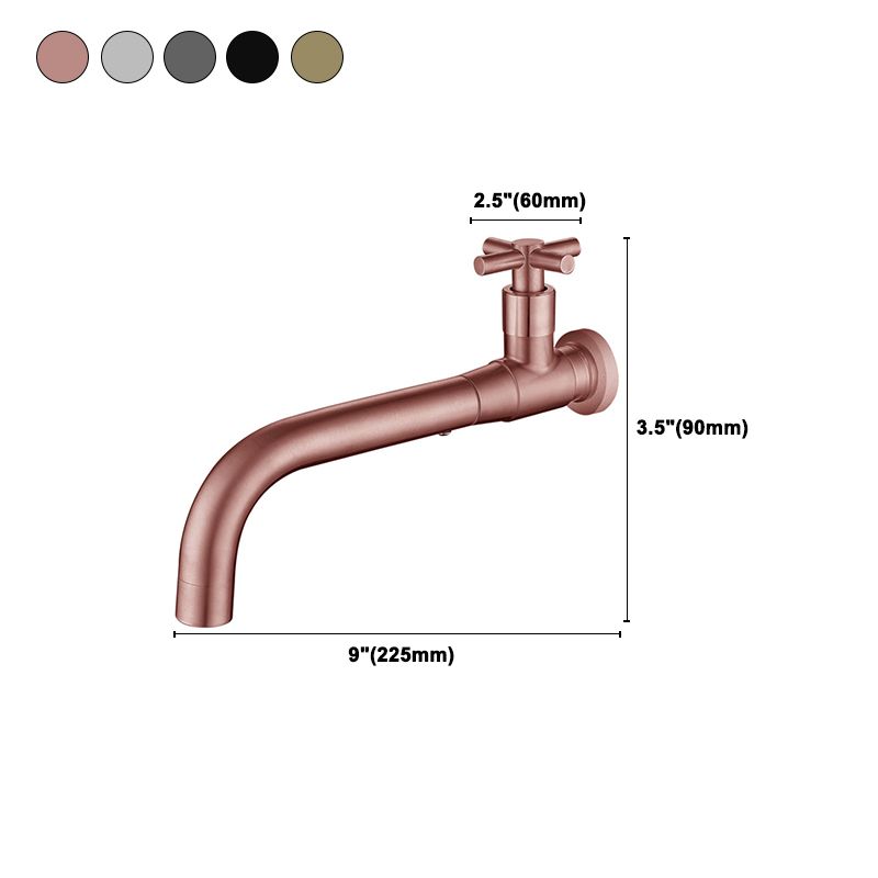 Contemporary Wall-Mounted Bathroom Faucet with Single Handle and One Hole