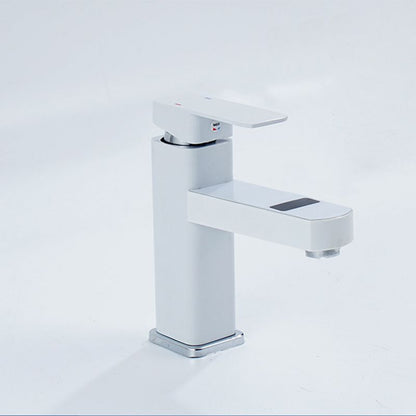Modern Bathroom Sink Faucet with Digital Display – Low Arch Monochrome
