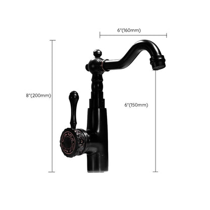 Glamorous Sink Faucet with Swivel Spout and Lever Handle