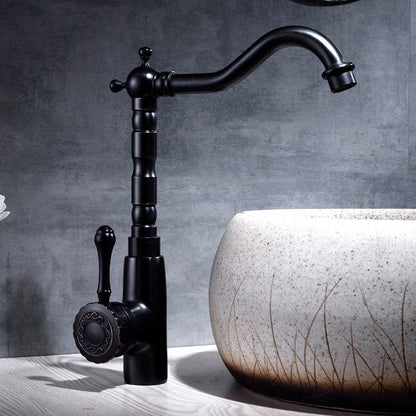 Glamorous Sink Faucet with Swivel Spout and Lever Handle