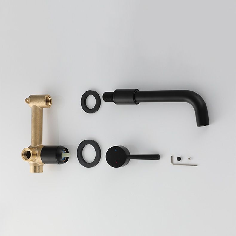 Wall-Mounted Industrial Bathroom Faucet with 2-Hole Swivel Spout