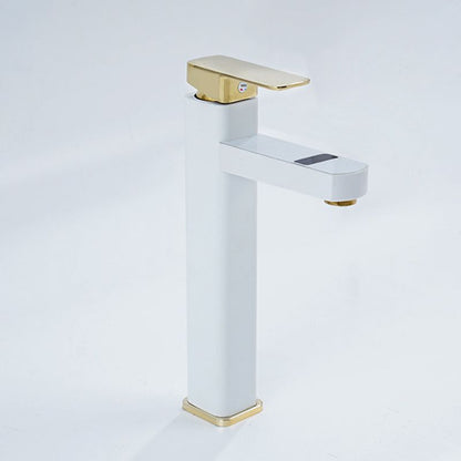 Modern Bathroom Sink Faucet with Digital Display – Low Arch Monochrome