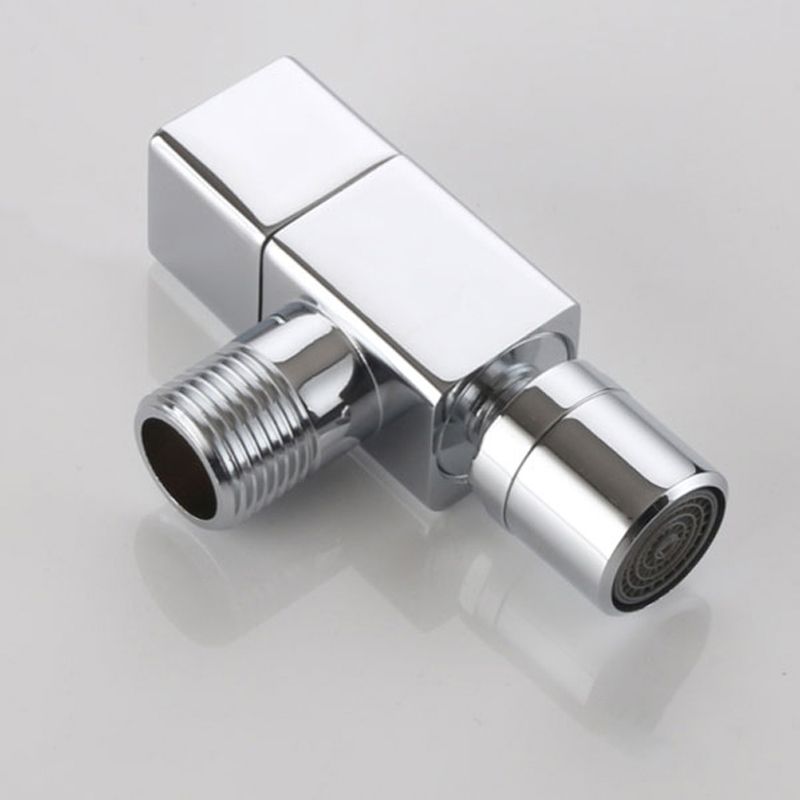 Modern Round Wall-Mounted Bathroom Faucet Handle in Solid Brass