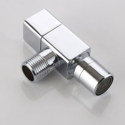 Modern Round Wall-Mounted Bathroom Faucet Handle in Solid Brass