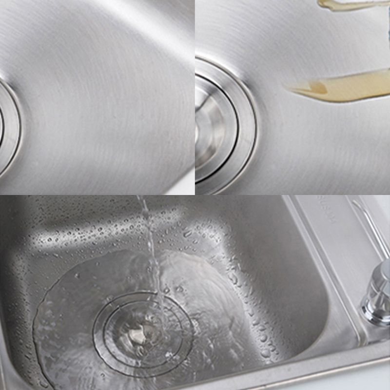 Contemporary Kitchen Sink with Drain Kit - Dirt Resistant Vanity Design