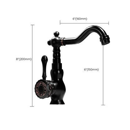 Glamorous Sink Faucet with Swivel Spout and Lever Handle