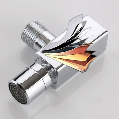 Modern Round Wall-Mounted Bathroom Faucet Handle in Solid Brass
