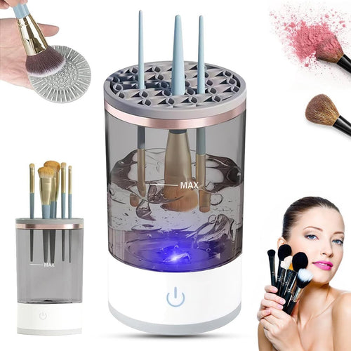 Portable 3-in-1 Rechargeable Automatic Makeup Brush Cleaner