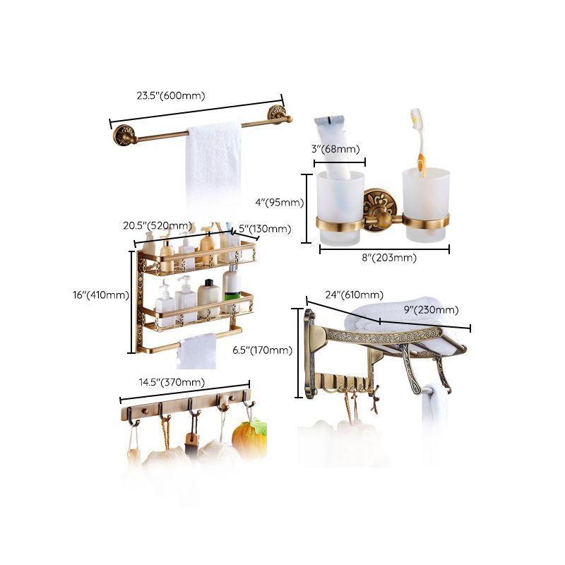 Brass Bathroom Hardware Set – Traditional Accessory Fixtures