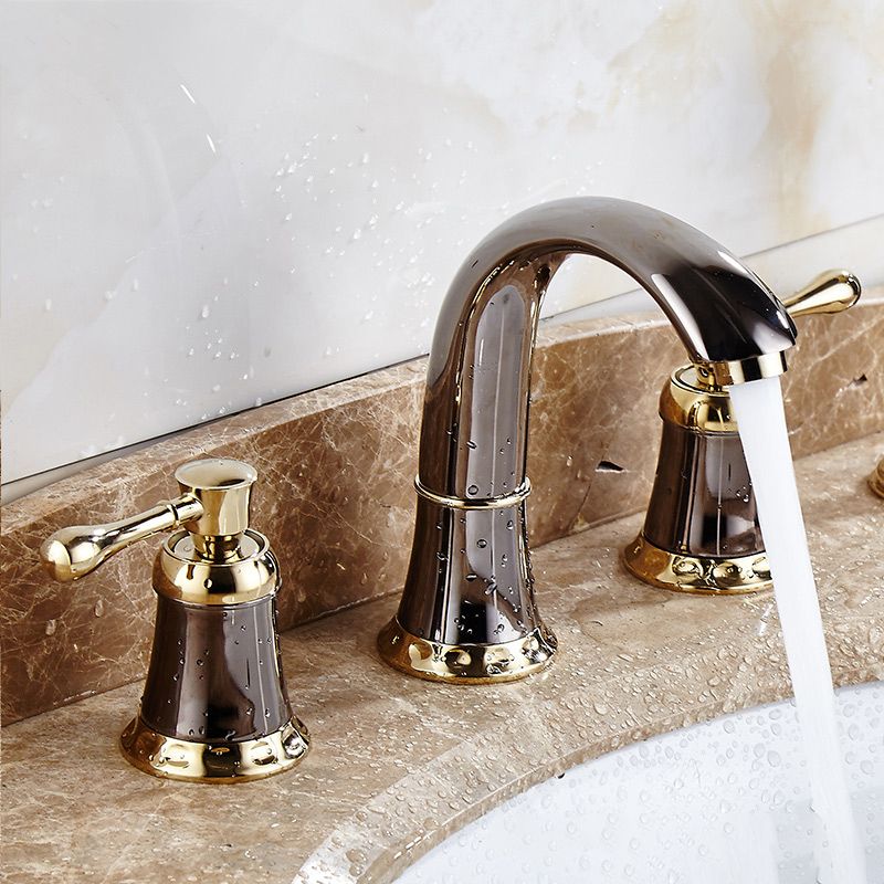 Modern Deck Mount Trim for Bathtub Faucet in Contemporary Style