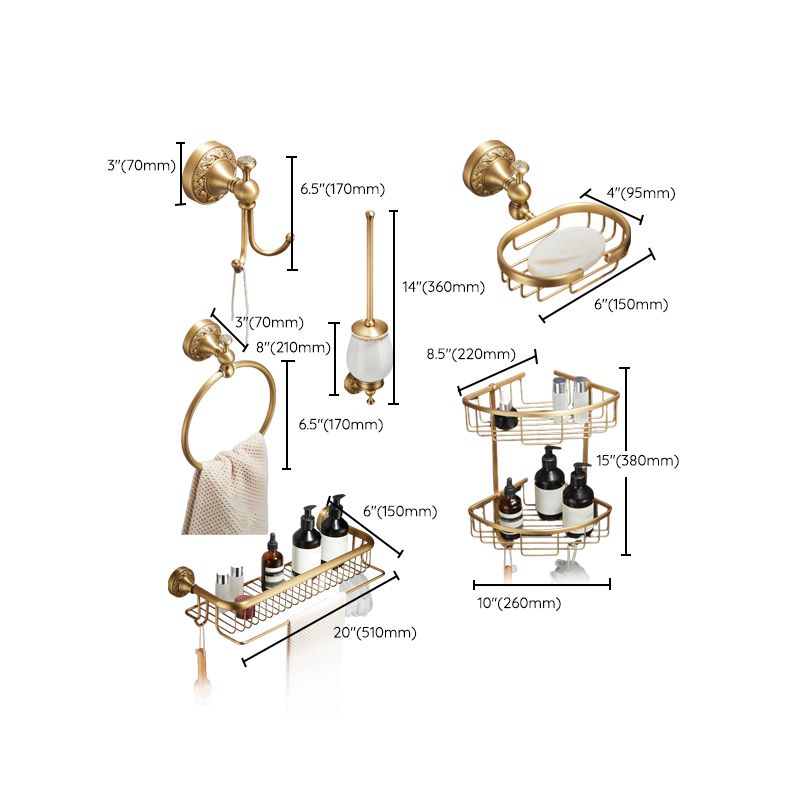 Traditional Brushed Brass Bathroom Accessories – Individual or Set Options