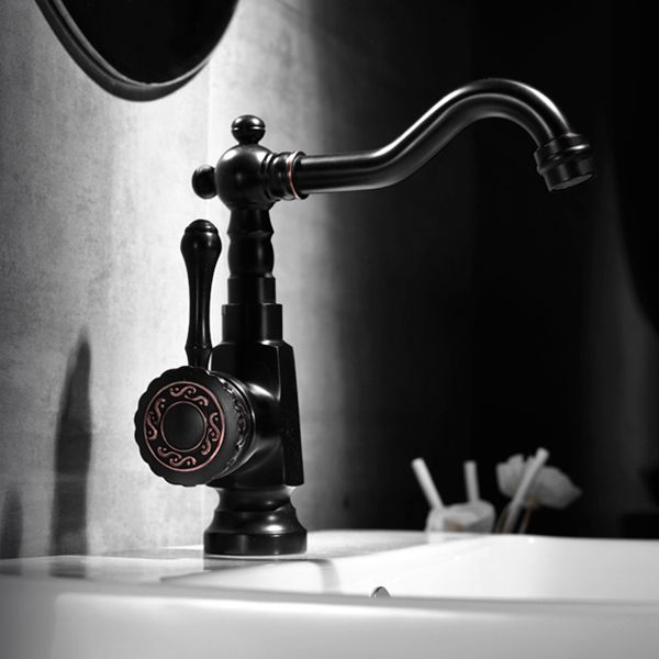 Glamorous Sink Faucet with Swivel Spout and Lever Handle