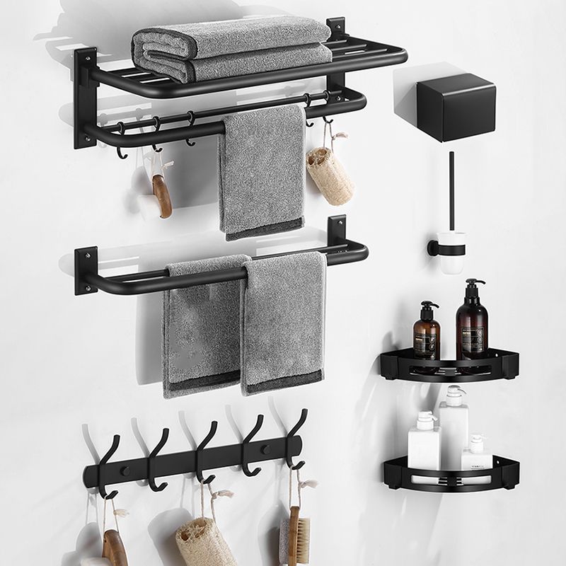 Modern Matte Black Bathroom Accessory Set – Individual or Set Options