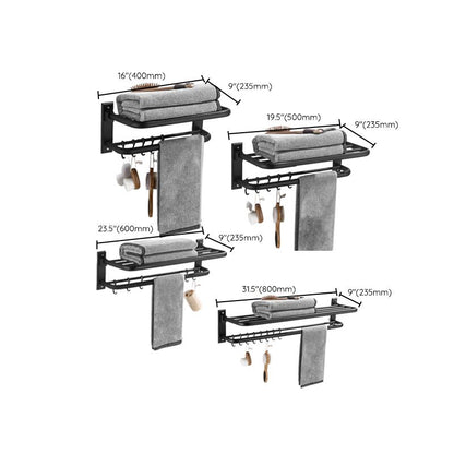 Modern Matte Black Bathroom Accessory Set – Individual or Set Options