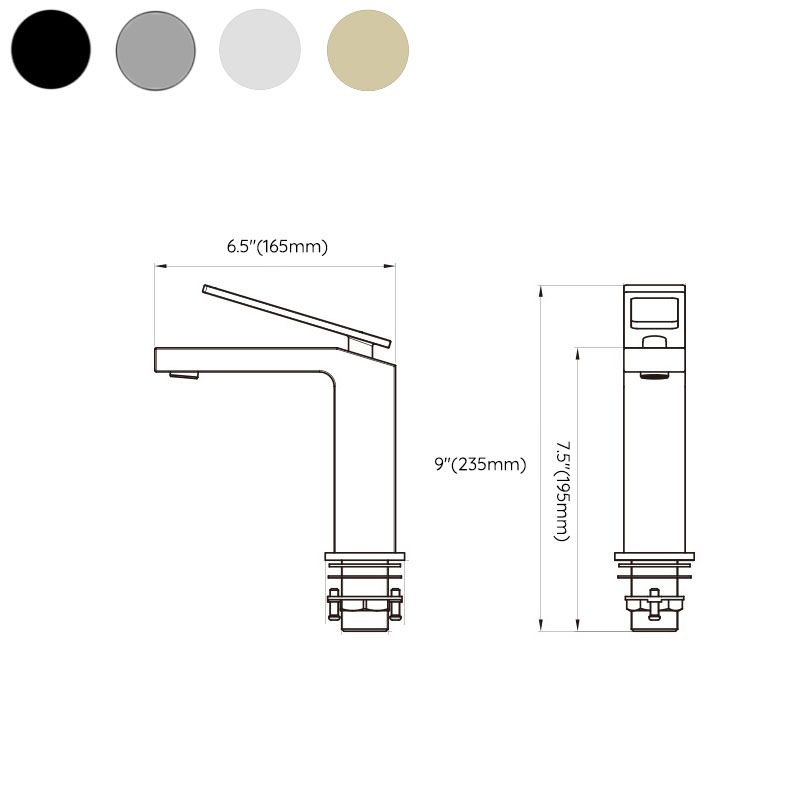 Glam Style Sink Faucet for Bathroom with Lever Mixer