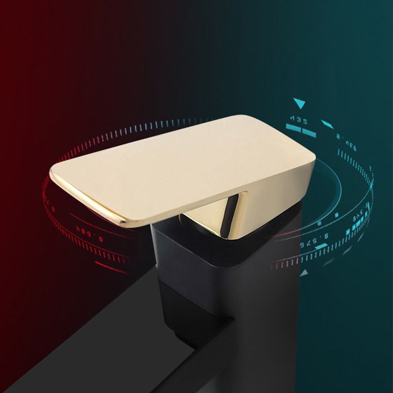 Modern Bathroom Sink Faucet with Digital Display – Low Arch Monochrome