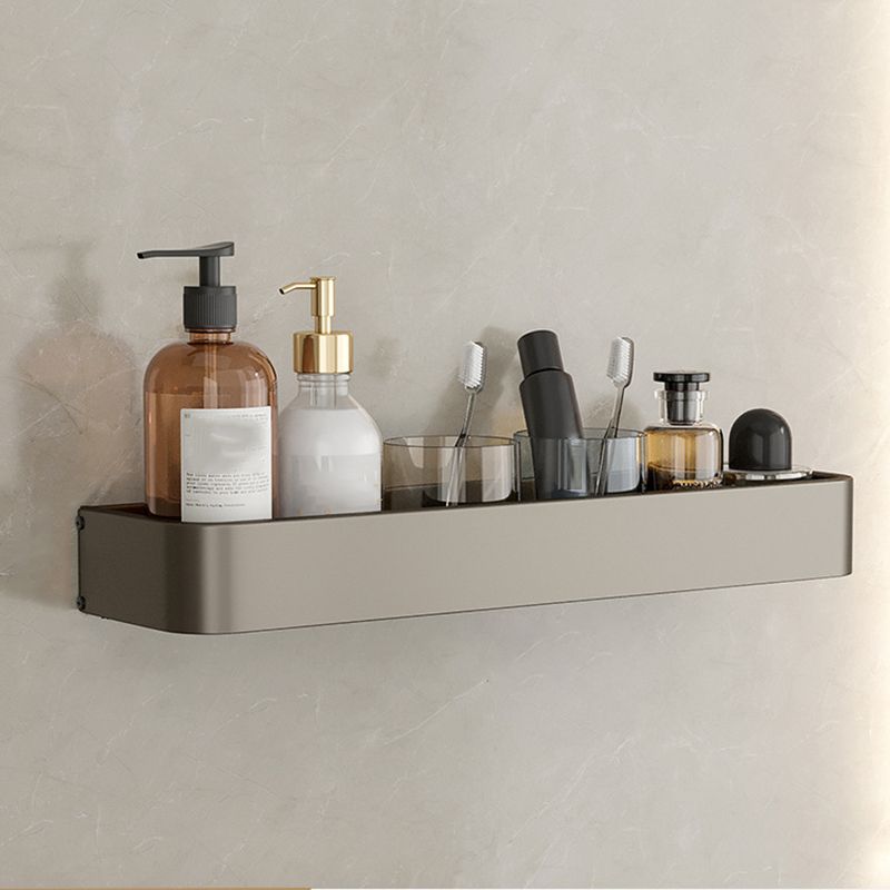 Modern Grey Bathroom Accessory Set with Aluminum Shelf