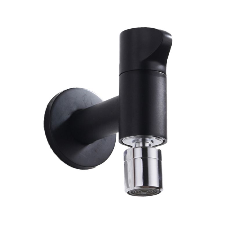 Modern Round Wall-Mounted Bathroom Faucet Handle in Solid Brass