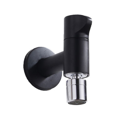 Modern Round Wall-Mounted Bathroom Faucet Handle in Solid Brass