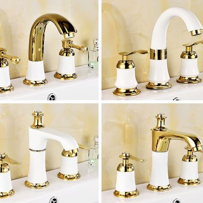 Modern Deck Mount Trim for Bathtub Faucet in Contemporary Style