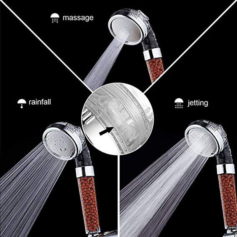 Round Rain Shower Head Set with Handheld Sprayer - 3 Spray Modes