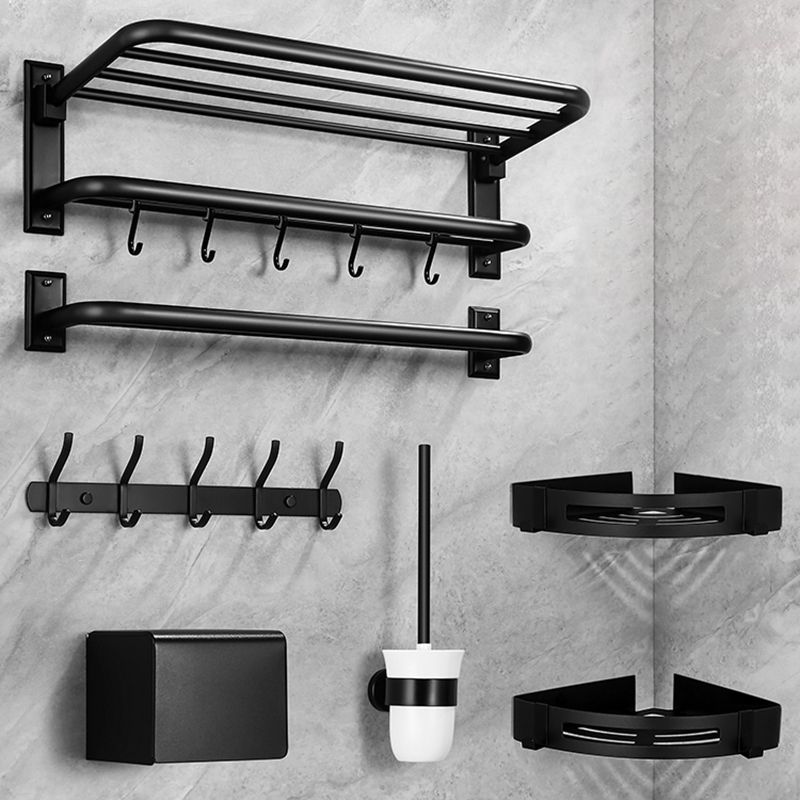 Modern Matte Black Bathroom Accessory Set – Individual or Set Options
